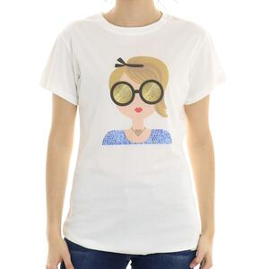 T-SHIRT STAMPATA BIANCO